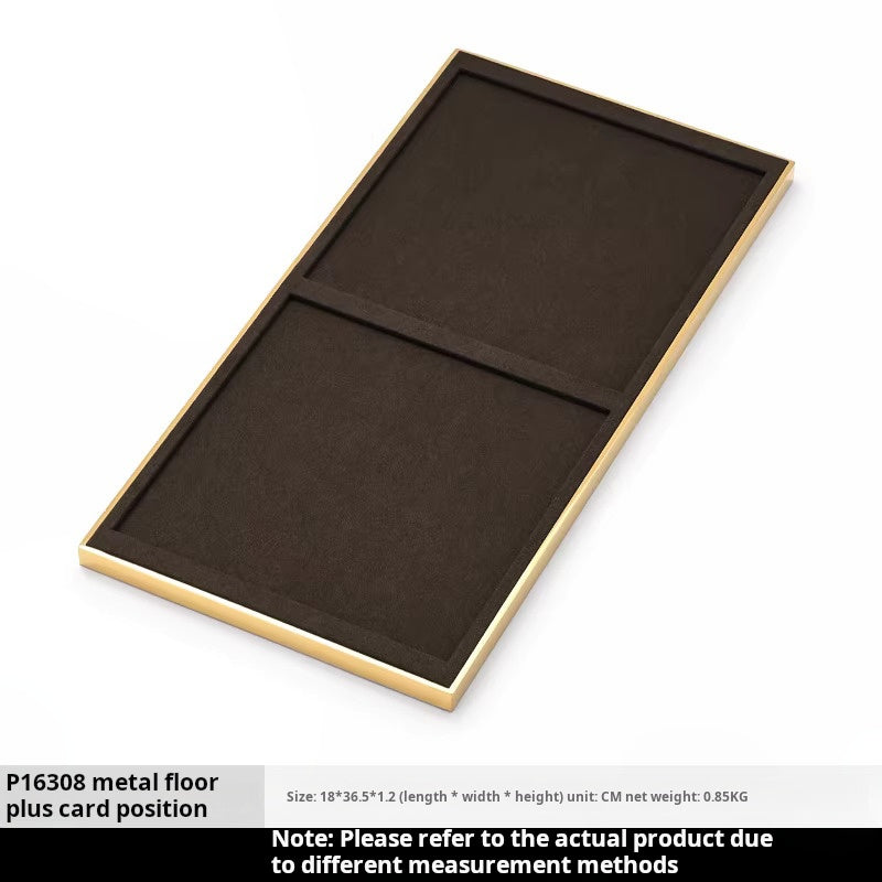 Luxury jewelry display props, high-end metal microfiber necklace, ring counter, jewelry display rack