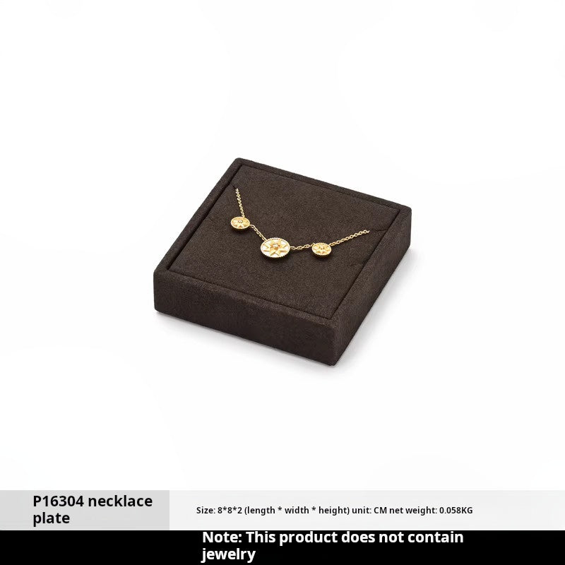 Luxury jewelry display props, high-end metal microfiber necklace, ring counter, jewelry display rack