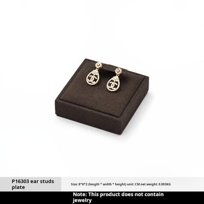 Luxury jewelry display props, high-end metal microfiber necklace, ring counter, jewelry display rack