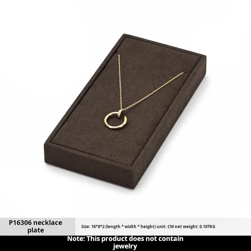 Luxury jewelry display props, high-end metal microfiber necklace, ring counter, jewelry display rack