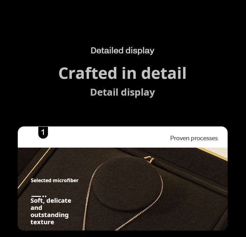 Luxury jewelry display props, high-end metal microfiber necklace, ring counter, jewelry display rack