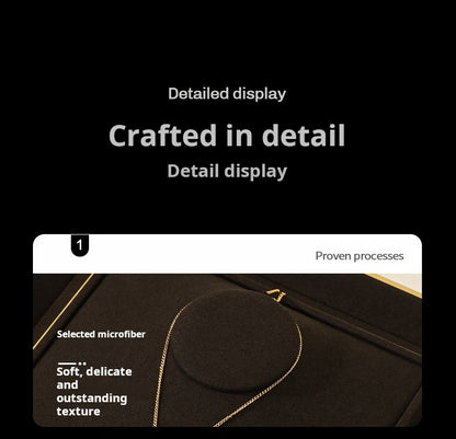 Luxury jewelry display props, high-end metal microfiber necklace, ring counter, jewelry display rack