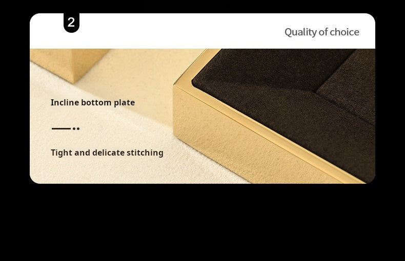 Luxury jewelry display props, high-end metal microfiber necklace, ring counter, jewelry display rack