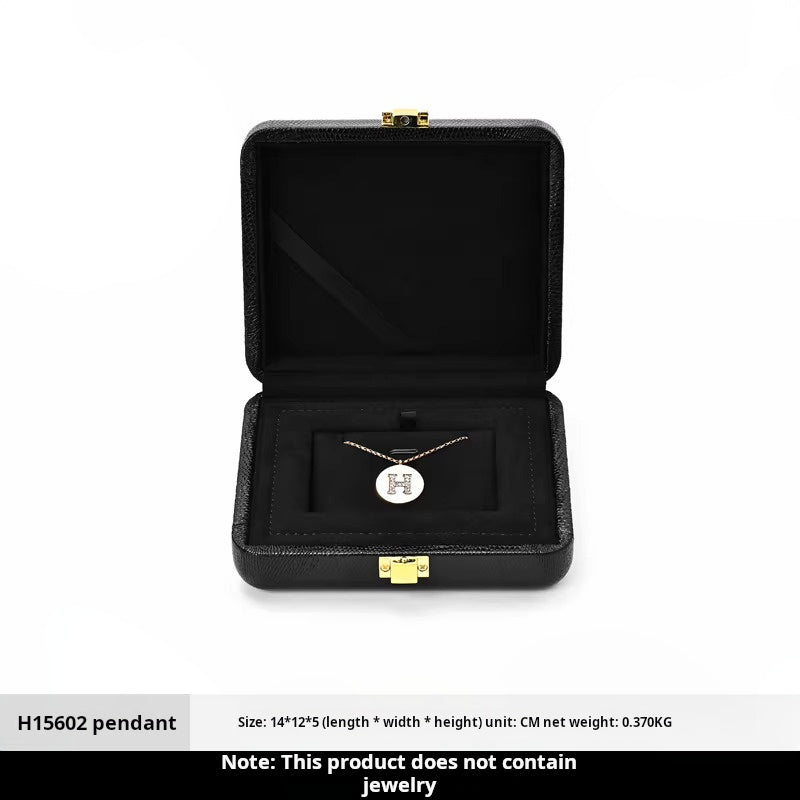 Luxury jewelry box, high-end leather rings, necklaces, earrings, jewelry storage box, display display packaging