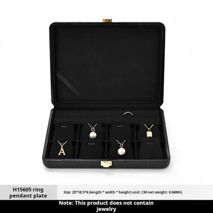 Luxury jewelry box, high-end leather rings, necklaces, earrings, jewelry storage box, display display packaging