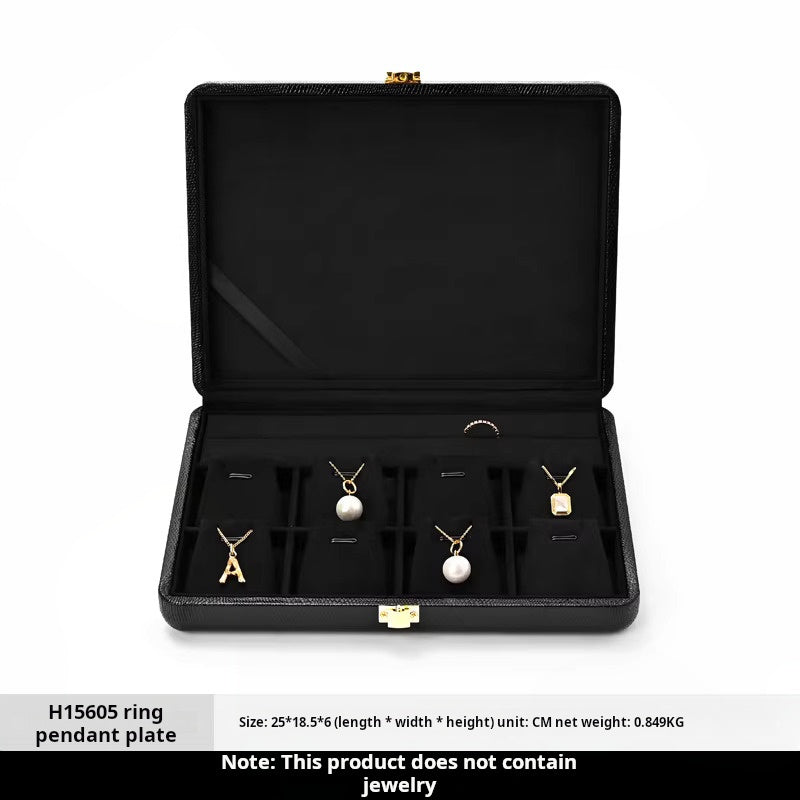 Luxury jewelry box, high-end leather rings, necklaces, earrings, jewelry storage box, display display packaging