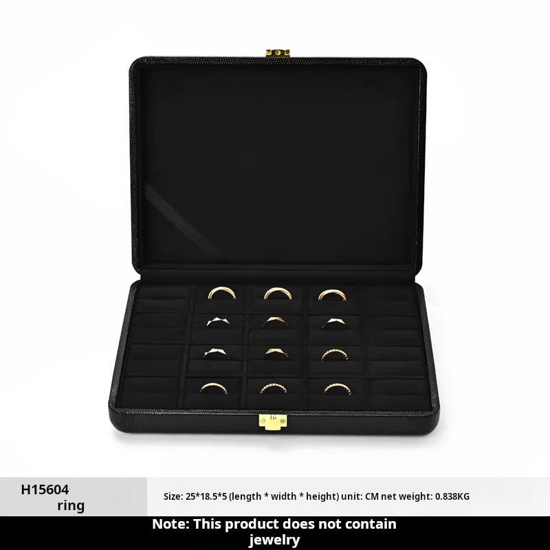 Luxury jewelry box, high-end leather rings, necklaces, earrings, jewelry storage box, display display packaging