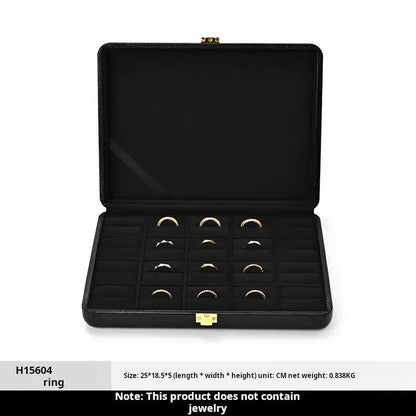 Luxury jewelry box, high-end leather rings, necklaces, earrings, jewelry storage box, display display packaging