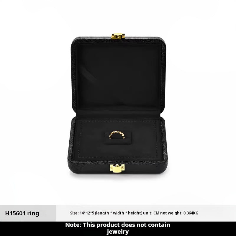 Luxury jewelry box, high-end leather rings, necklaces, earrings, jewelry storage box, display display packaging