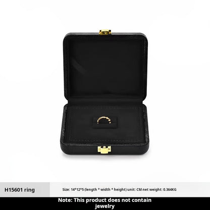 Luxury jewelry box, high-end leather rings, necklaces, earrings, jewelry storage box, display display packaging