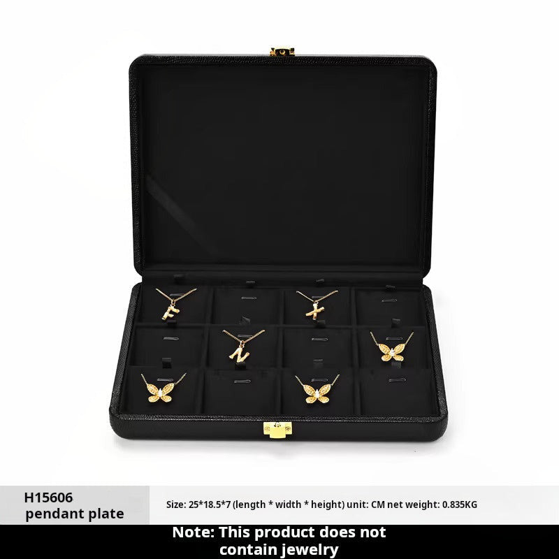 Luxury jewelry box, high-end leather rings, necklaces, earrings, jewelry storage box, display display packaging