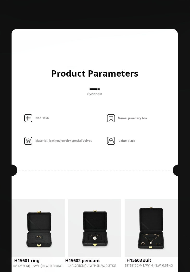 Luxury jewelry box, high-end leather rings, necklaces, earrings, jewelry storage box, display display packaging