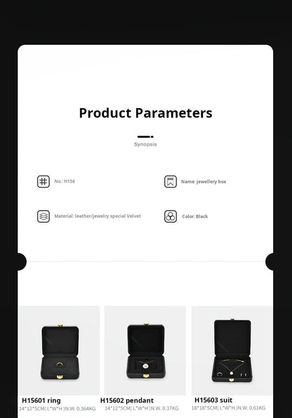 Luxury jewelry box, high-end leather rings, necklaces, earrings, jewelry storage box, display display packaging