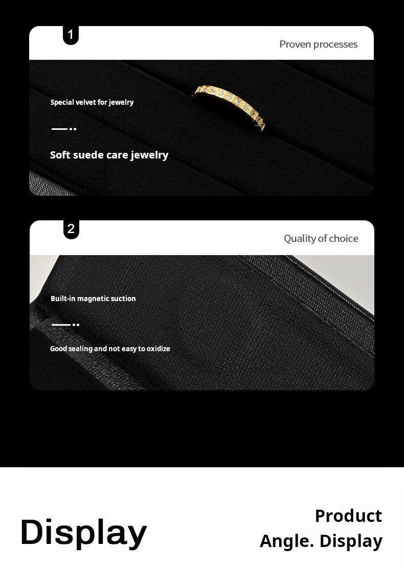 Jewelry storage box creative ribbon book box flap ring necklace jewelry display gift box