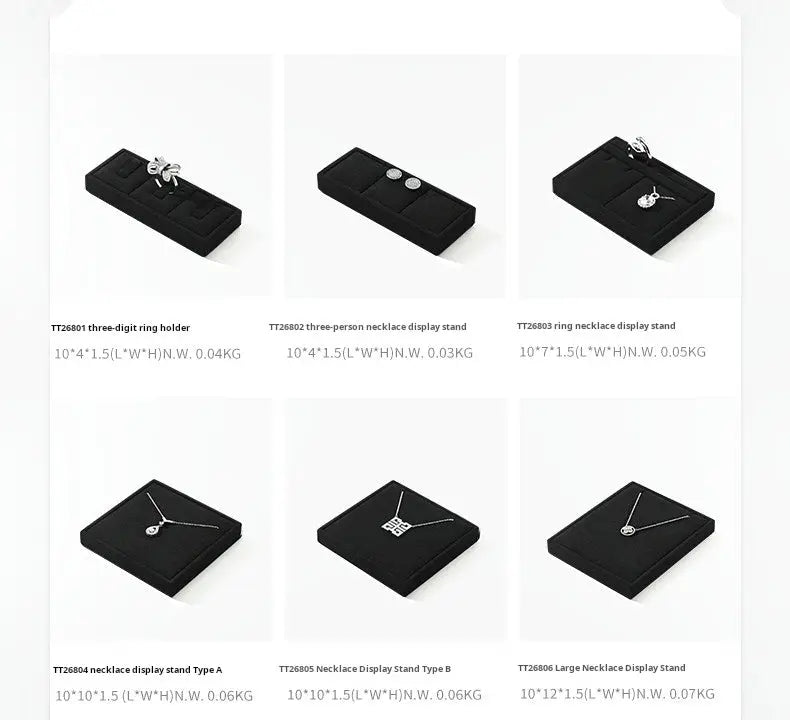 Jewelry display props, high-end microfiber necklace ring counter display jewelry display packaging Jim Display