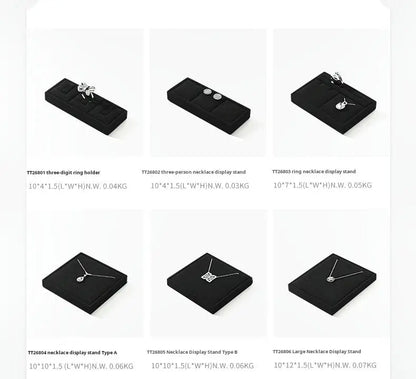Jewelry display props, high-end microfiber necklace ring counter display jewelry display packaging Jim Display