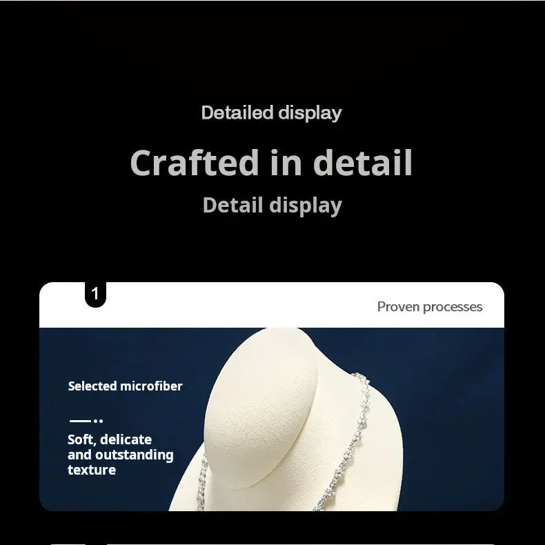Necklace Display Stand, Model Neck, Necklace Stand Microfiber Jewelry Jewelry Display And Packaging - Jim Display