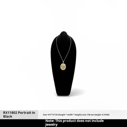 Necklace Display Stand, Model Neck, Necklace Stand Microfiber Jewelry Jewelry Display And Packaging - Jim Display