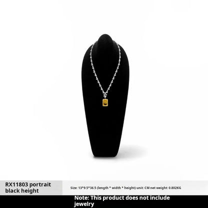 Necklace Display Stand, Model Neck, Necklace Stand Microfiber Jewelry Jewelry Display And Packaging - Jim Display