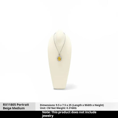 Necklace Display Stand, Model Neck, Necklace Stand Microfiber Jewelry Jewelry Display And Packaging - Jim Display