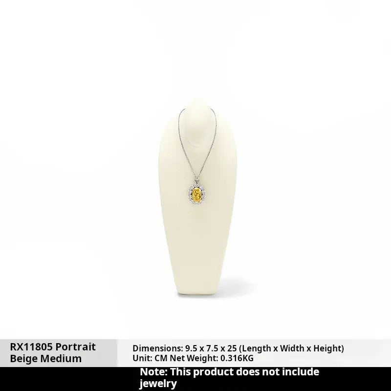 Necklace Display Stand, Model Neck, Necklace Stand Microfiber Jewelry Jewelry Display And Packaging - Jim Display
