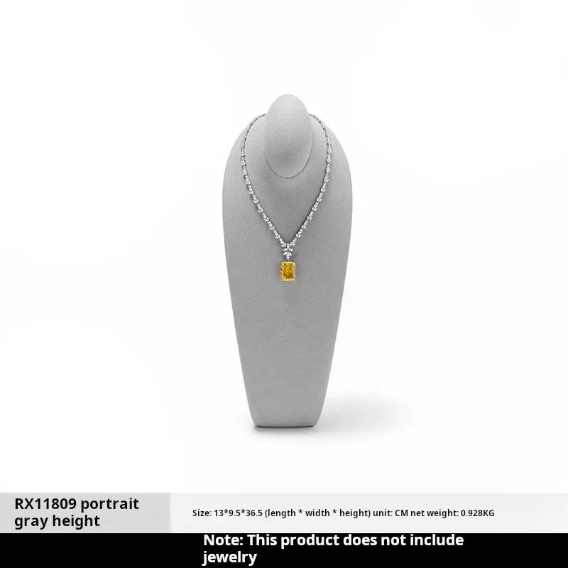 Necklace Display Stand, Model Neck, Necklace Stand Microfiber Jewelry Jewelry Display And Packaging - Jim Display