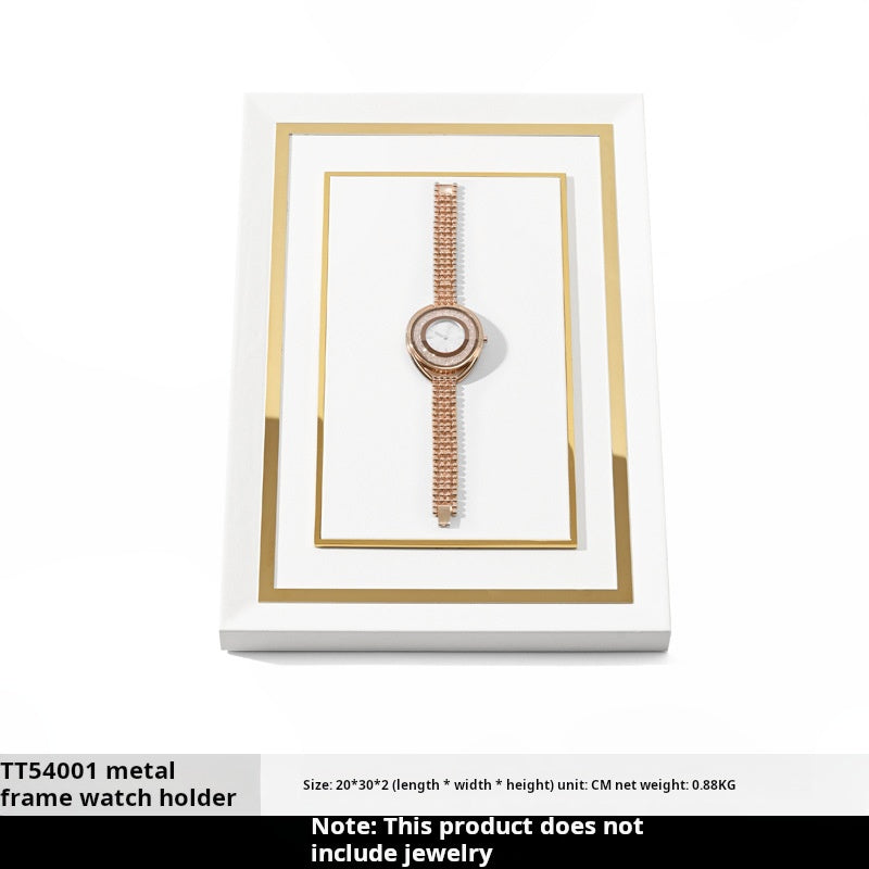 Luxury jewelry tray, metal watch holder, PU leather watch, ring counter, jewelry display props Jim Display