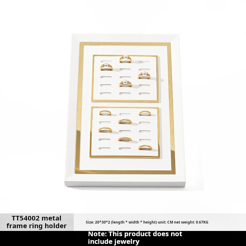 Luxury jewelry tray, metal watch holder, PU leather watch, ring counter, jewelry display props Jim Display