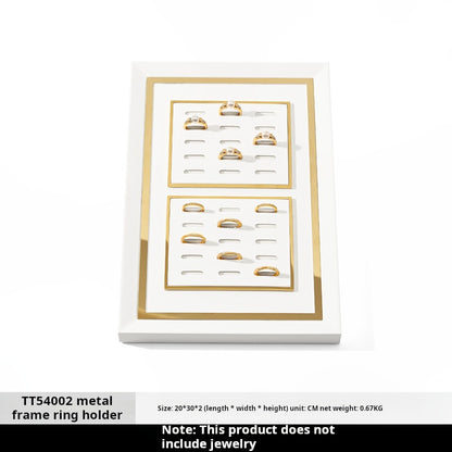 Luxury jewelry tray, metal watch holder, PU leather watch, ring counter, jewelry display props Jim Display