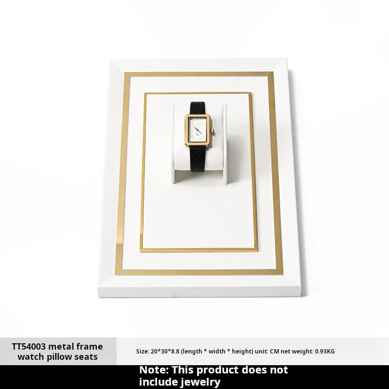 Luxury jewelry tray, metal watch holder, PU leather watch, ring counter, jewelry display props Jim Display