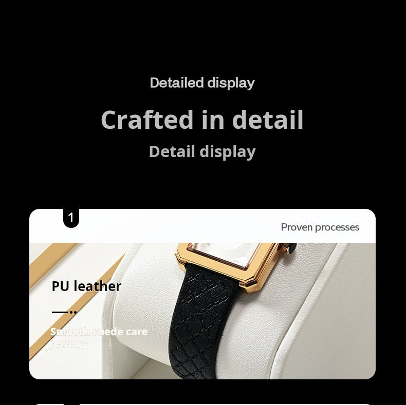 Luxury jewelry tray, metal watch holder, PU leather watch, ring counter, jewelry display props Jim Display
