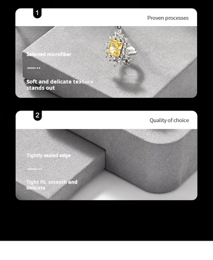 Luxury jewelry display props microfiber ring earrings necklace counter display display plate Jim Display