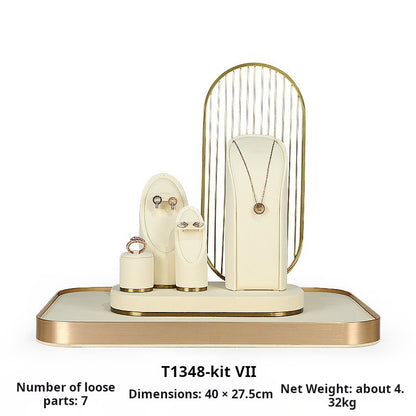 Off-white jewelry display shelf, necklace, ring, earrings, bracelets, bracelets, jewelry display props Jim Display