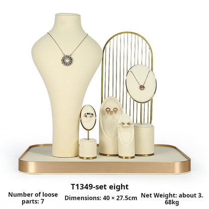 Off-white jewelry display shelf, necklace, ring, earrings, bracelets, bracelets, jewelry display props Jim Display