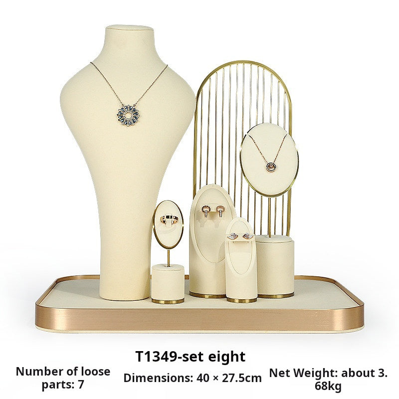 Off-white jewelry display shelf, necklace, ring, earrings, bracelets, bracelets, jewelry display props Jim Display