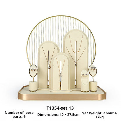 Off-white jewelry display shelf, necklace, ring, earrings, bracelets, bracelets, jewelry display props Jim Display