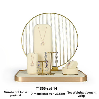 Off-white jewelry display shelf, necklace, ring, earrings, bracelets, bracelets, jewelry display props Jim Display