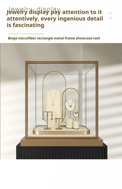Off-white jewelry display shelf, necklace, ring, earrings, bracelets, bracelets, jewelry display props Jim Display