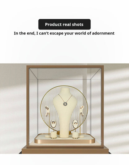 Off-white jewelry display shelf, necklace, ring, earrings, bracelets, bracelets, jewelry display props Jim Display