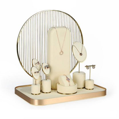 Off-white jewelry display shelf, necklace, ring, earrings, bracelets, bracelets, jewelry display props Jim Display
