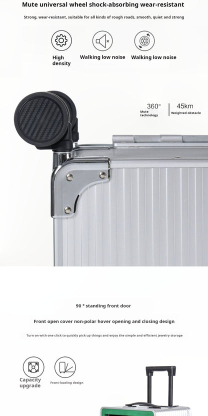 Aluminum and magnesium alloy high-grade large-capacity jewelry case Luxury portable jewelry trolley flight case Jim Display