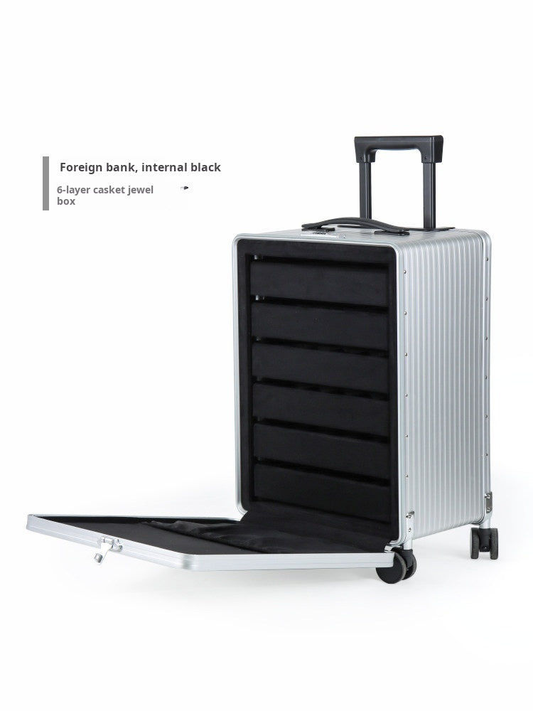Aluminum and magnesium alloy high-grade large-capacity jewelry case Luxury portable jewelry trolley flight case Jim Display