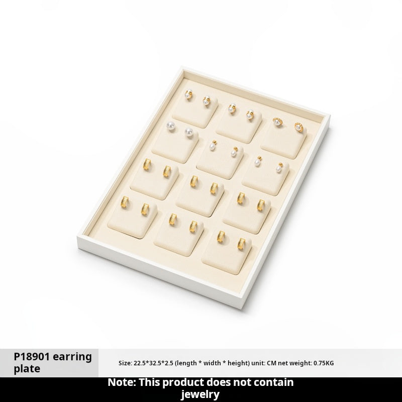 High-end jewelry display tray PU leather ring necklace earrings bracelet counter display tray