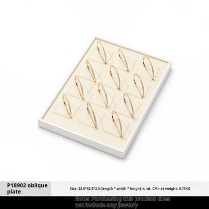 High-end jewelry display tray PU leather ring necklace earrings bracelet counter display tray
