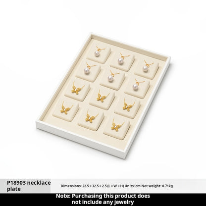 High-end jewelry display tray PU leather ring necklace earrings bracelet counter display tray