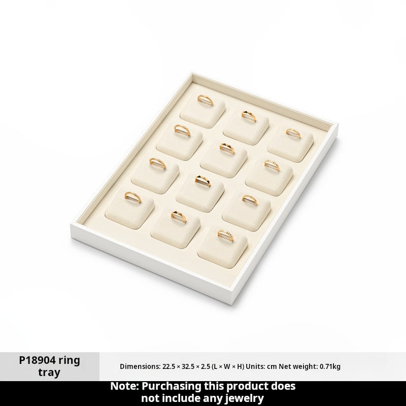 High-end jewelry display tray PU leather ring necklace earrings bracelet counter display tray