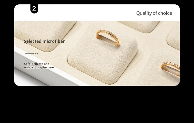 High-end jewelry display tray PU leather ring necklace earrings bracelet counter display tray