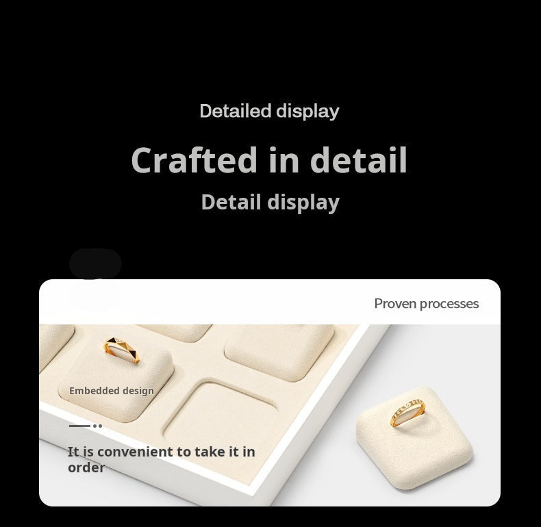 High-end jewelry display tray PU leather ring necklace earrings bracelet counter display tray