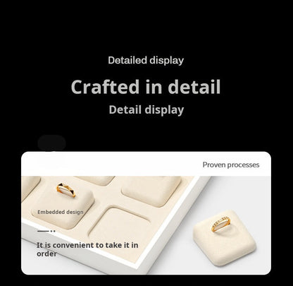 High-end jewelry display tray PU leather ring necklace earrings bracelet counter display tray